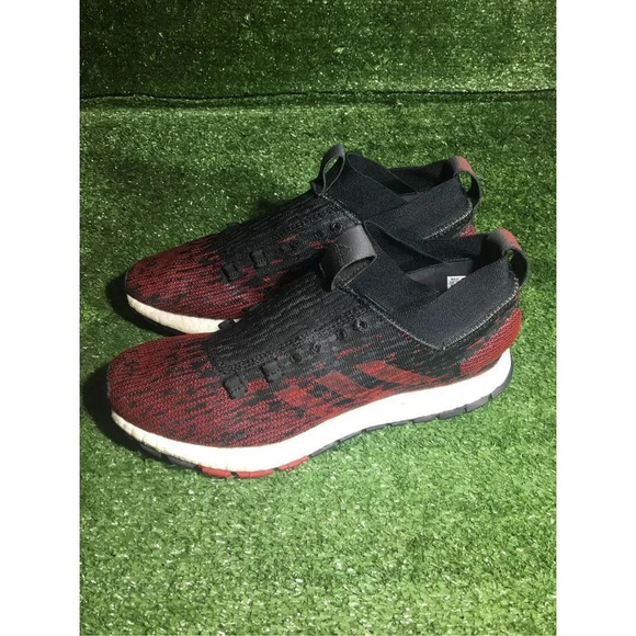 Mens Adidas tennis shoes size 8/womens 9.5 Pureboost All terrain red black main image 5